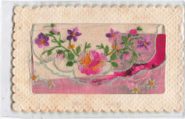 FANTAISIES  - Brodées - Fleurs - Colorisé - Carte Postale Ancienne - Embroidered