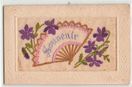 FANTAISIES  - Brodée - Souvenir - Colorisé - Carte Postale Ancienne - Embroidered