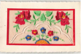 FANTAISIES  - Brodée - Fleurs - Colorisé - Carte Postale Ancienne - Bestickt