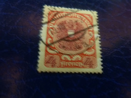 Deutsche Osterreich - 4 Kronen - Multicolore - Oblitéré - Année 1921 - - Revenue Stamps