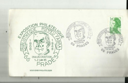 Prades  Exposition Philatelique    Bibliotheque  Pompeu  Fabra Inauguration  1985 Prades - Briefmarkenmessen