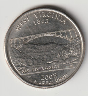 U.S.A. 2005 P: Quarter, West Virginia, KM 374 (e) - 1999-2009: State Quarters