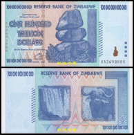 Zimbabwe 100 Trillion Dollars 2008, Paper, UNC - Zimbabwe