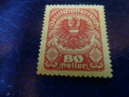 Deutsche Osterreich - 80 Heller - Multicolore - Non Oblitéré - Année 1921 - - Revenue Stamps