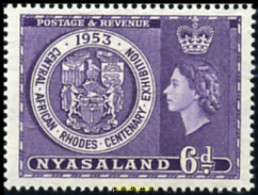 347610 MNH NYASSALANDIA 1953 EXPOSICION DEL CENTENARIO - Nyassaland (1907-1953)