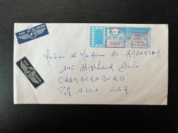 ENVELOPPE LISA / DIJON RP 1987 POUR CHAMBERSBURG SUISSE - Lettres & Documents