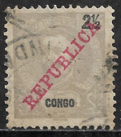 Portuguese Congo – 1911 King Carlos Overprinted REPUBLICA 2 1/2 Réis Used Stamp - Portugiesisch-Kongo