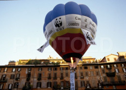 3 Slides Set 90s PANDA BEAR WWF ROMA ITALIA AIR BALLOON 35mm DIAPOSITIVE SLIDE NO PHOTO FOTO NB2662 - Diapositives