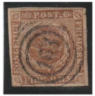 DANEMARK --FIRE R.B.S. -- Teinte Olivâtre - Oblitération De BANDHOLM N°163 - Used Stamps