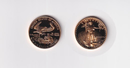 Goldmünze USA 1/4 Unze American Eagle 10 Dollar 1988 Polierte Platte Erstausgabe - Otros – América