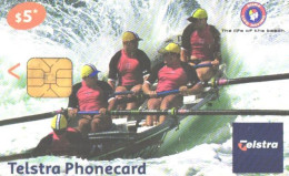 Australia:Used Phonecard, Telstra, 5$, Rowing, Boat - Schiffe