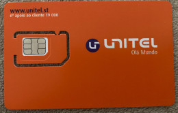 São Tomé And Príncipe Carte Multi SIM Card Unitel Large New - San Tomé Y Príncipe