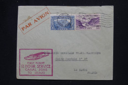 CANAL ZONE - Enveloppe De Cristobal  Pour La France En 1937 Par Avion  - L 147116 - Zona Del Canale / Canal Zone