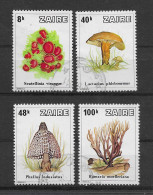 Zaire 1979 Pilze Mi.Nr. 599/602/3/4 Gestempelt - Used Stamps