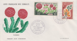 Enveloppe  FDC  1er  Jour   COTE  FRANCAISE  DES  SOMALIS   Fleurs   1966 - Andere & Zonder Classificatie