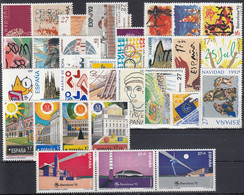 ESPAÑA 1992 Nº 3152/3236 AÑO COMPLETO NUEVO, MNH ** 31 SELLOS + 2MP + 11 HB - Années Complètes