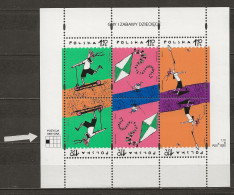 POLAND MNH ** 3740-3742 En Feuille Jeux D'enfants Badminton Cerf Volant Trotinette - Neufs