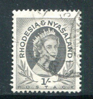 RHODESIE ET NYASALAND- Y&T N°9- Oblitéré - Rodesia & Nyasaland (1954-1963)