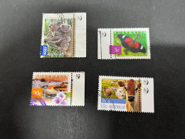 14-9-2023 (stamp) Australia Selection Of 4 Used Koala & Kangaroo TAG Stamps - Used Stamps