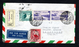 Somalia AFIS , BUSTA VIAGGIATA 1952 MOGADISCIO PER BRESCELLO (RE) - Somalië (AFIS)