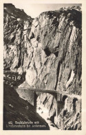 SUISSE - Uri - Pont Du Diable Avec Le Téléphérique De Schöllenen Près D'Andermatt - Carte Postale Ancienne - Andermatt