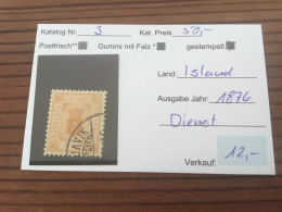 Island 1876 Dienst Gestempelt - Dienstmarken