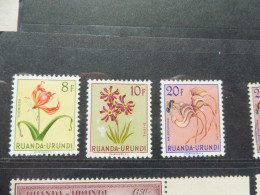 Ruanda Urundi 193/195 Mh Neuf * Et Oblitéré Gestempelt  Parfait  Mooie Fleurs Bloemen - Ungebraucht