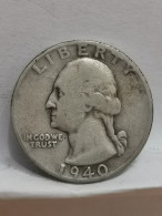 WASHINGTON QUARTER DOLLAR ARGENT 1940 S SAN FRANCISCO USA / SILVER 1/4 DOLLAR - 1932-1998: Washington