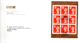 GRANDE BRETAGNE /  / ENVELOPPE FDC FEUILLET N°2 DU CARNET DE PRESTIGE N° C2154 - 1991-2000 Decimal Issues