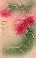 FANTAISIES - Une Fleurs Peinte En Rose - Carte Postale Ancienne - Andere & Zonder Classificatie
