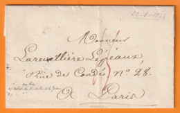 1836 - Lettre Pliée Du Min De La Guerre En Ville - Sans Franchise Postale - Mutation D'un Soldat - 1801-1848: Vorläufer XIX