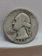 WASHINGTON QUARTER DOLLAR ARGENT 1942 PHILADELPHIE USA / SILVER 1/4 DOLLAR - 1932-1998: Washington