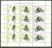 POLAND MNH ** 3824-3826 En Feuille Courses De Motos En Pologne, Motocyclette, Moto Anglaise , Motocycliste - Nuevos