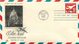 USA - FDC 1962 -  Air Mail  8c. - 1961-80