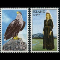 ICELAND 1965 - Scott# 378-9 Eagle And Costume Set Of 2 MNH - Unused Stamps