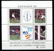ARGENTINIEN Block 28, Bl.28 Mnh - Fußball-WM, Football, Calcio, Espamer '81, K.H.Rummenigge - ARGENTINA / ARGENTINE - Blocks & Sheetlets