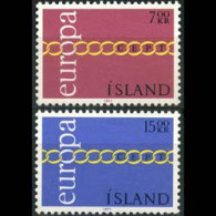 ICELAND 1971 - Scott# 429-30 Europa Set Of 2 MNH - Unused Stamps