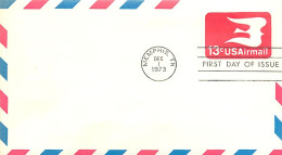 USA - FDC 1973 -  Air Mail    13c. - 1961-80