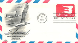 USA - FDC 1973 -  Air Mail    13c. - 1961-80