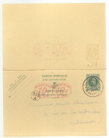 Entier Postal Type Houyoux N° 72 I - FN - 20 + 20c Vert - Avec Réponse Payée -  B003 2x 10c (RARE)  - 1931 - Cartoline Postale Con Risposta Pagata