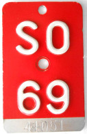 Velonummer Solothurn SO 69 - Plaques D'immatriculation