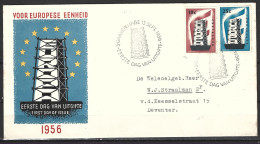 PAYS-BAS. N°659-60 Sur Enveloppe 1er Jour (FDC) De 1956. Europa'56. - 1956