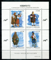 ARGENTINIEN Block 50, Bl.50 Mnh - Gaucho-Trachten, Costumes - ARGENTINA / ARGENTINE - Blocs-feuillets