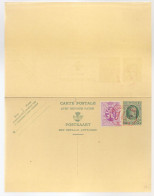 Entier Postal Type Houyoux N° 72 I - FN - 20 + 20c Vert - Avec Réponse Payée - Avec COB N°281- B003 10c   (RARE)  - Neuf - Tarjetas Postales Con Respuesta