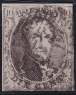 Belgie  .   OBP    .    10A    .    O     .    Gestempeld     .   /   .    Oblitéré - 1858-1862 Medaglioni (9/12)