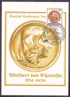 (638) Berlin Maximumkarte 1981 200. Geburtstag Von Adelbert Von Chamisso (MKB-1-1) - Cartes-Maximum (CM)