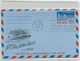 USA  -   Aerogramme - FDC 1958 -  10c. - 1941-60
