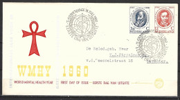 PAYS-BAS. N°724-5 Sur Enveloppe 1er Jour (FDC) De 1960. Santé Mentale. - Maladies