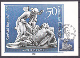 (647) Berlin Maximumkarte 1981 150. Geburtstag Von Reinhold Begas (MKB-1-10) - Cartes-Maximum (CM)