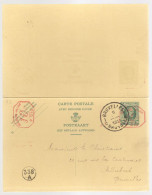 Entier Postal Type Houyoux N° 72 I - FN - 20 + 20c Vert - Avec Réponse Payée - P010 2X10c   (RARE)  - 1931 - Antwoord-betaald Briefkaarten